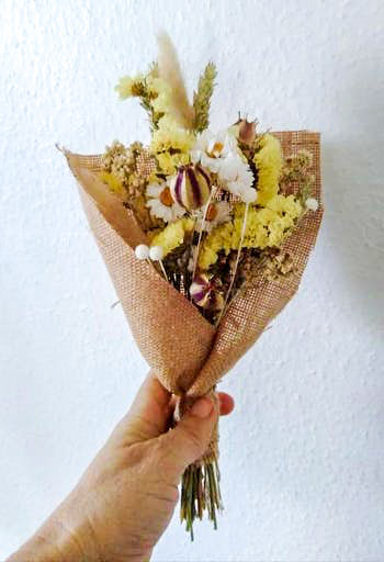 Bouquet de fleurs séchées Daniella jute